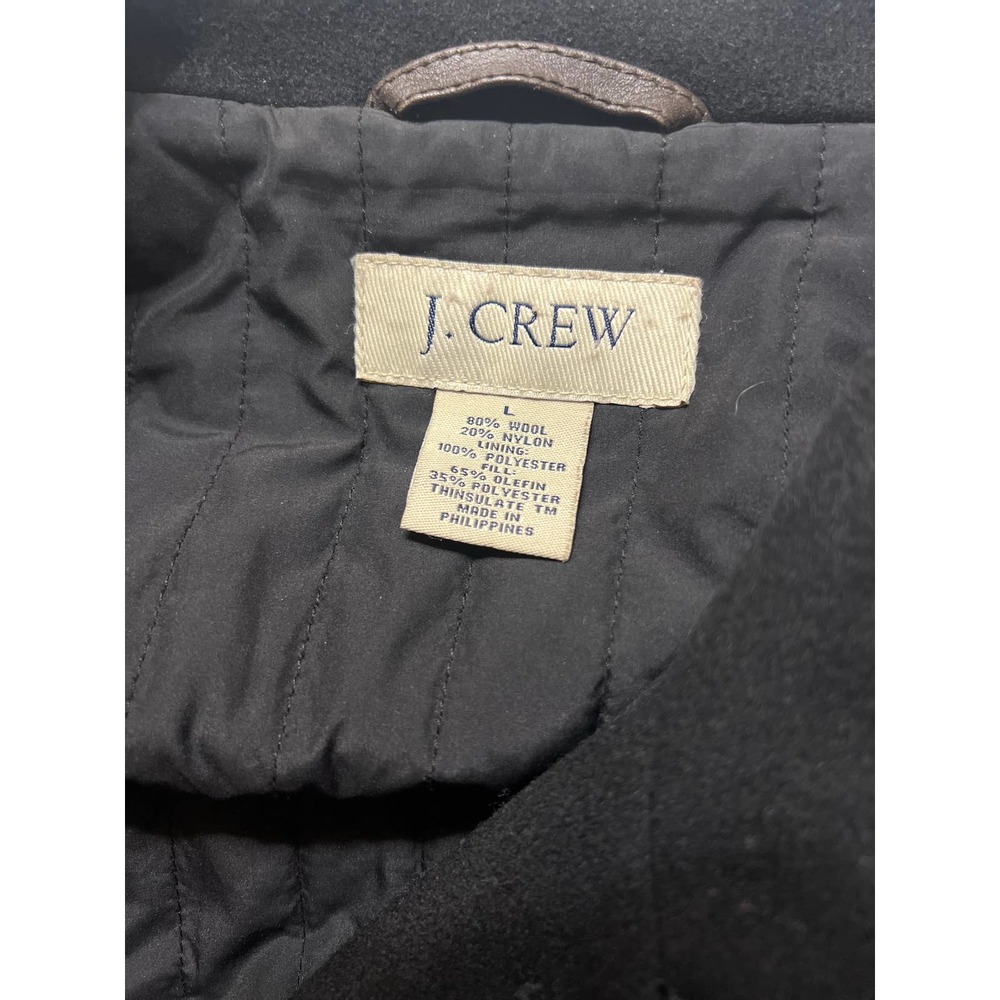 J.Crew Men Wool Quilted Lined Button Up Jacket Size Large - Picture 4 of 7